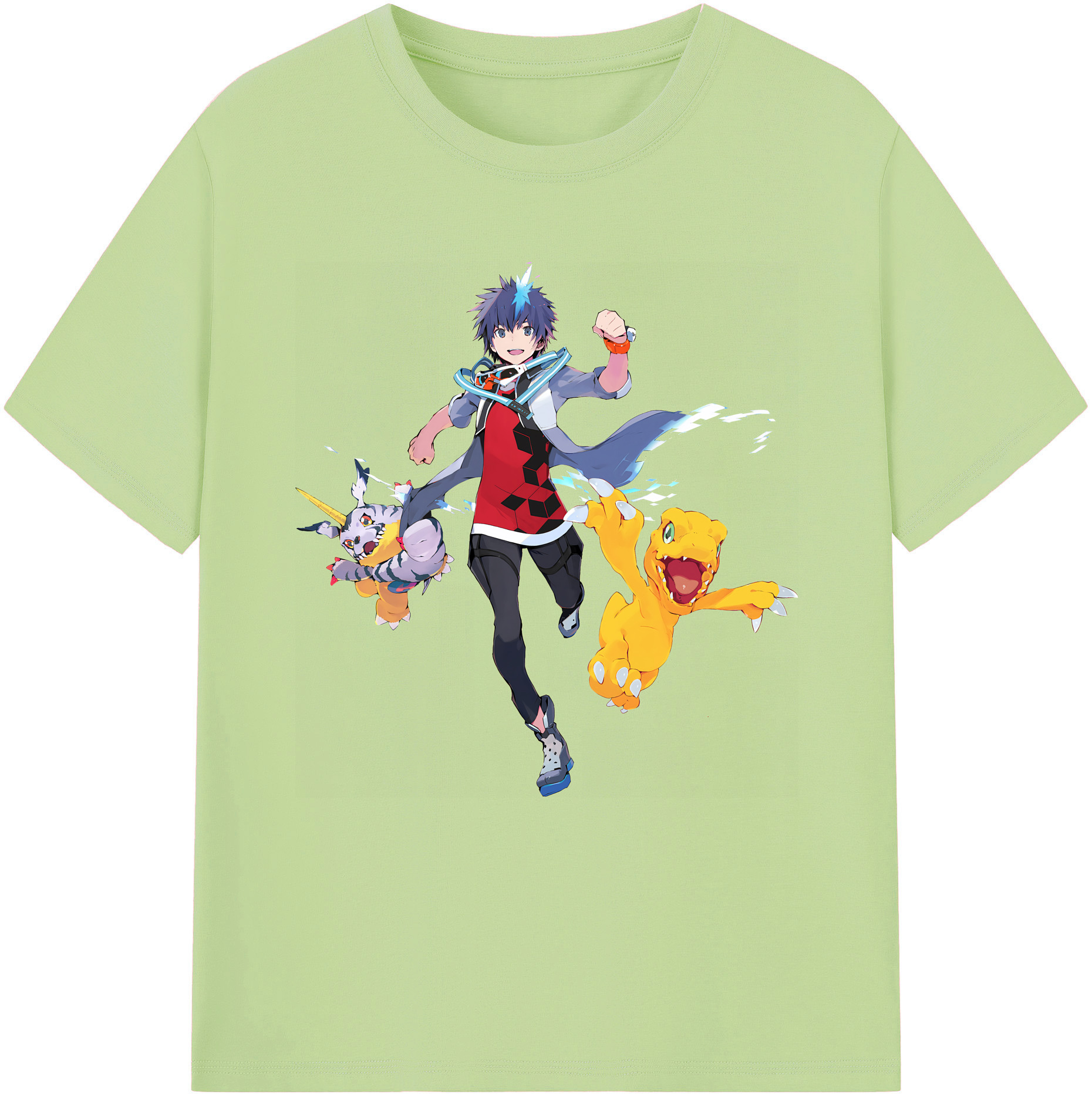 （画像用） Digimon デジタルモンスター/デジモン 綿100％半袖Tシャツ（フロントプリント）